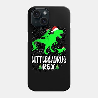 Little T Rex Matching Family Christmas Dinosaur Shirt Phone Case