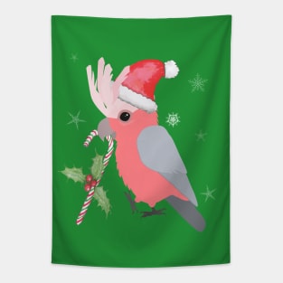 A cute Christmas galah cockatoo Tapestry