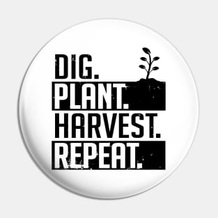 Dig plant harvest repeat (black) Pin