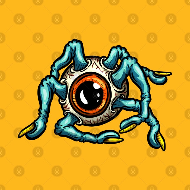 Eyeball Spider Fingers Weird Art Tattoo Cartoon Style Eye by Squeeb Creative