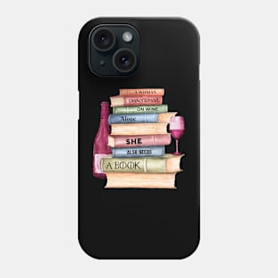 Wine Drinker Book Lover Phone Case