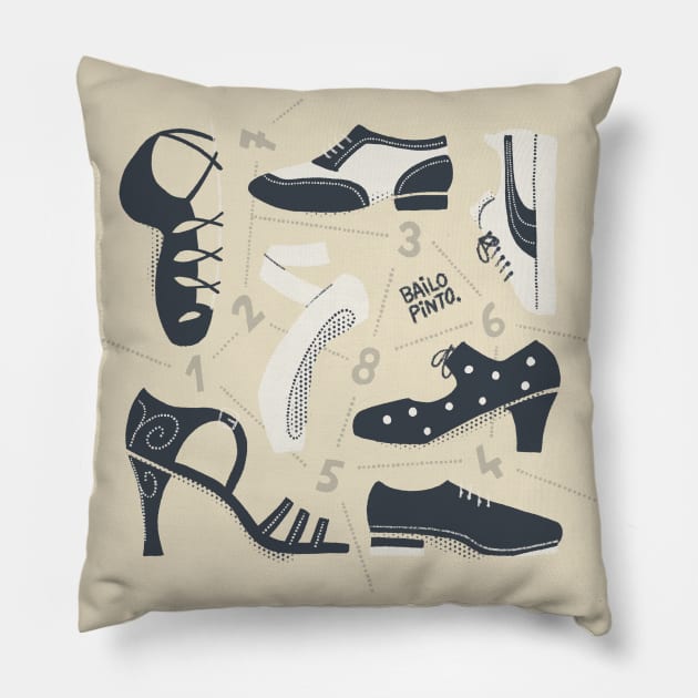 Dance Shoes Puzzle! Pillow by bailopinto
