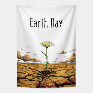 Earth Day: April 22nd A Reflection on Our Planet’s Fragile Existence on a light (Knocked Out) background Tapestry