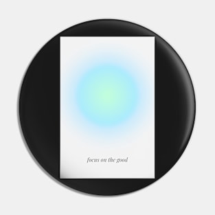 Positive Affirmation Blue Green Aura Pin