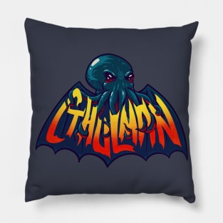 Cthulman (navy) - Cthulhu mashup Pillow