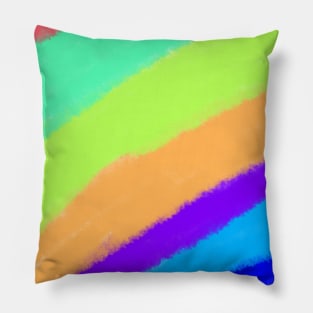 Colorful red blue green watercolor abstract art Pillow