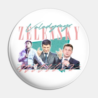 Zelensky Ukraine / Retro Fan Art Design Pin