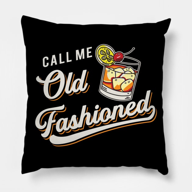 Call Me Old Fashioned Pillow by Alema Art