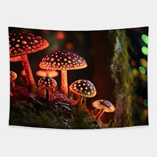 Glowing mushrooms 15 Tapestry