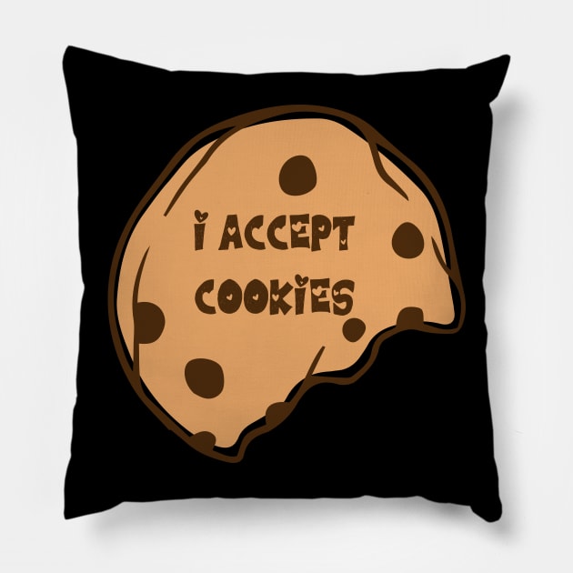 I accept cookies Pillow by Moulezitouna