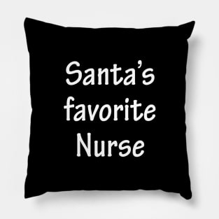 Santa's Favorite Nurse Pillow