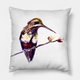 Elegant Hummingbird Pillow