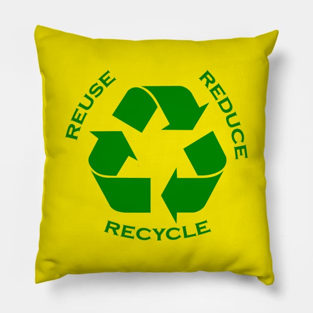 reuse reduce recycle Pillow by rclsivcreative