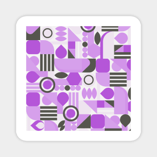 purple geometric pattern abstract Magnet