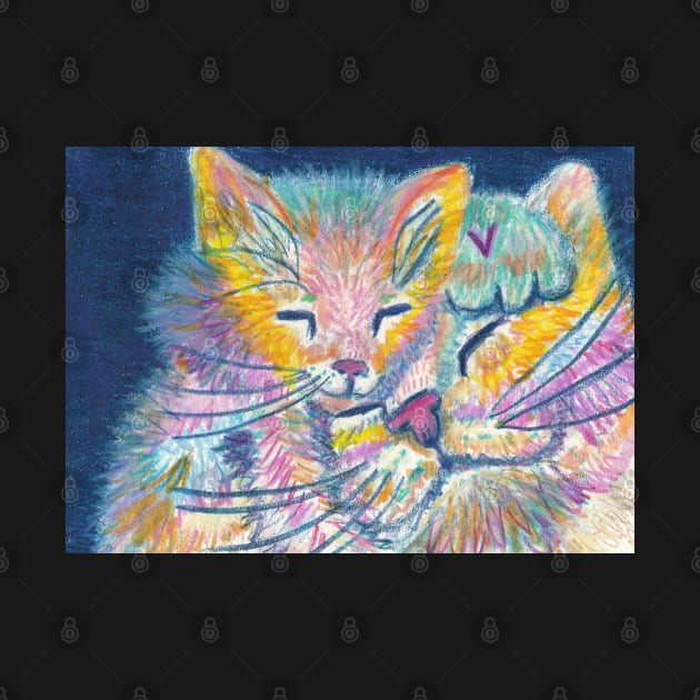 abstract colorful cats by SamsArtworks