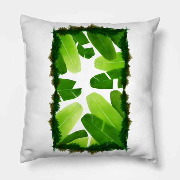 Banana leafs Pillow by Dezigner007