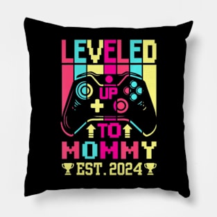 Going To Be Mom 2024 Leveled Up To Mommy 2024 Gamer Pillow