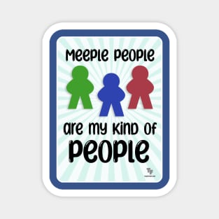 Meeple People Fun Board Game Night Slogan Magnet