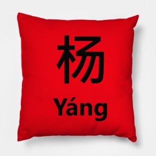 Chinese Surname Yáng Pillow