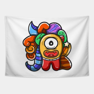 Monster Character Doodle Art Tapestry