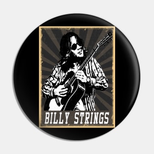 80s Style Billy Strings Pin