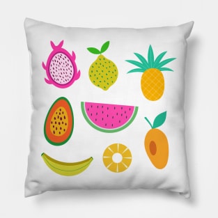 Exotic Tropical Fruits Pillow