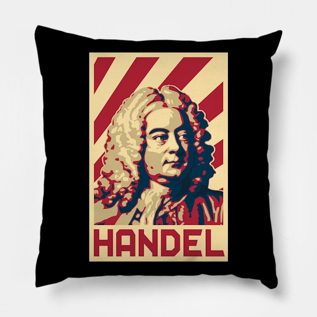 Handel Retro Pillow by Nerd_art