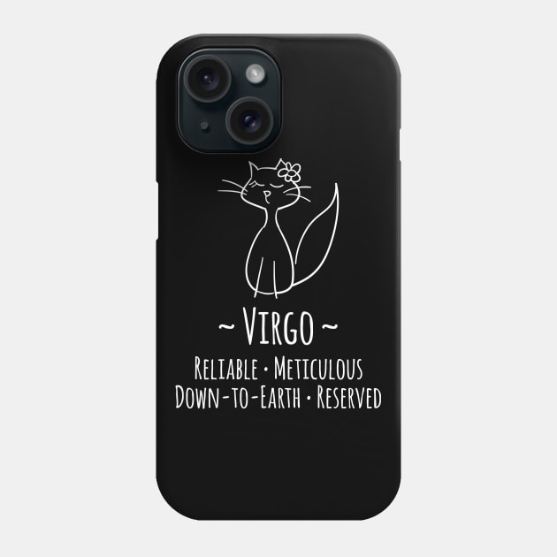 Virgo Zodiac Sign Phone Case by HappyCatPrints