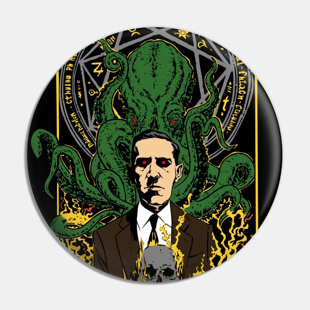 Lovecraft Tribute Pin by Mandra