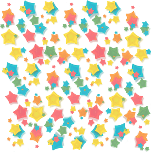 Origami Rainbow Stars Magnet