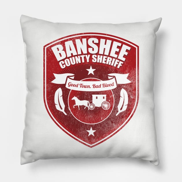 Banshee County Sheriff Pillow by SmallDogTees