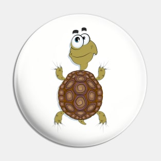 Funny Turtle Character Pin