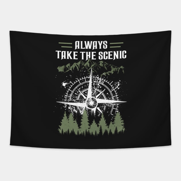 Always Take The Scenic Route Tapestry by ANGELA2-BRYANT