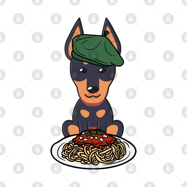 Dog eating Spaghetti - alsatian by Pet Station