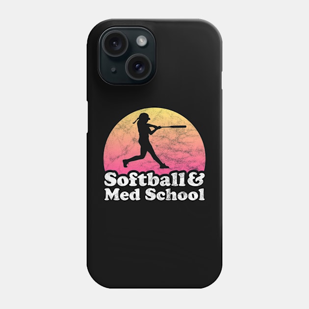 Softball and Med School Gift for Softball Players Fans and Coaches Phone Case by JKFDesigns