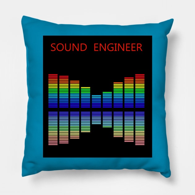 Sound engineer best design audio engineering Pillow by PrisDesign99