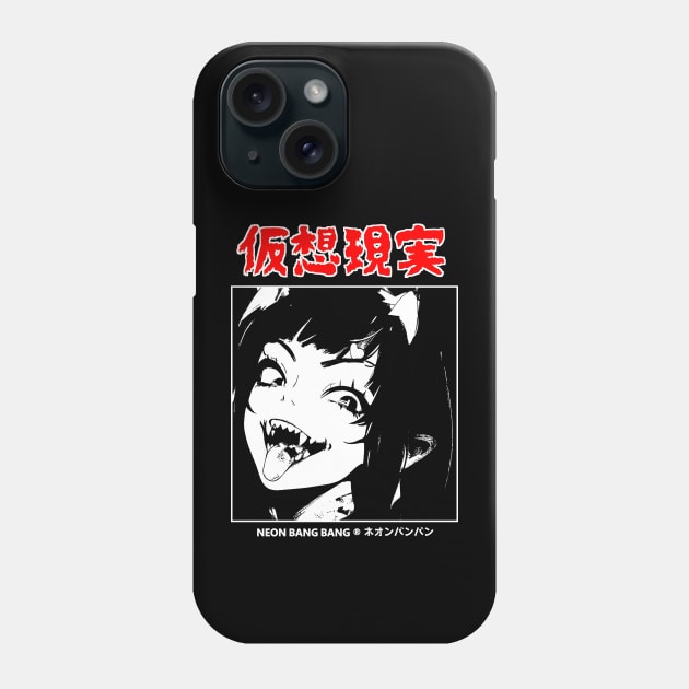 Anime Dark Goth Horror Manga Demon Girl Lewd Japanese Streetwear Aesthetic Phone Case by Neon Bang Bang