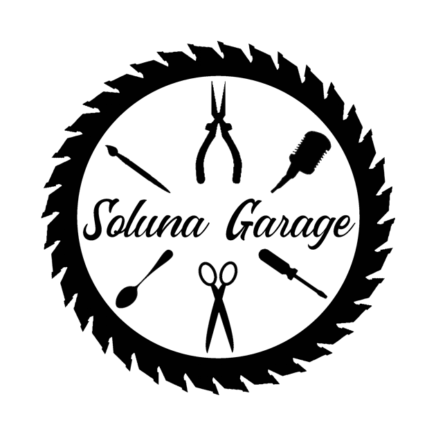 Soluna Garage circle style logo (black art) by solunagarage
