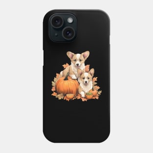 Cute Corgi Pumpkin Autumn Leaves Happy Thanksgiving Phone Case