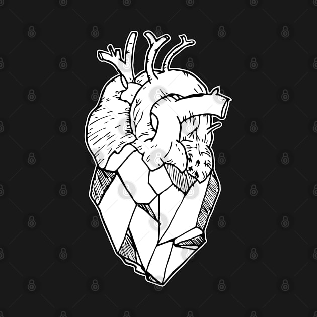 Frail Geometric Heart Hand Drawn Art TPinktober2019 by BadDesignCo