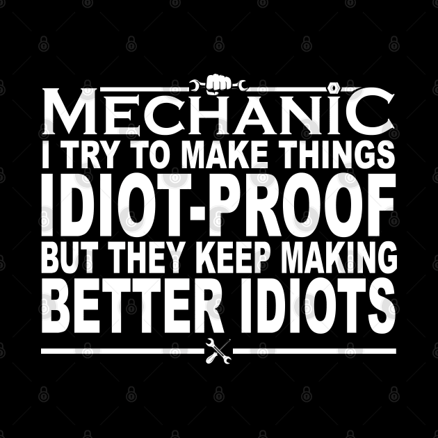 Funny Mechanic Design For Men Dad Car Garage Auto Mechanics by ZimBom Designer