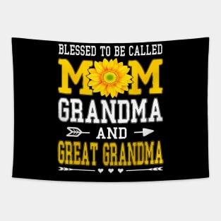 Blessed To Be Called Mom Grandma Great Grandma Mother's Day Tapestry