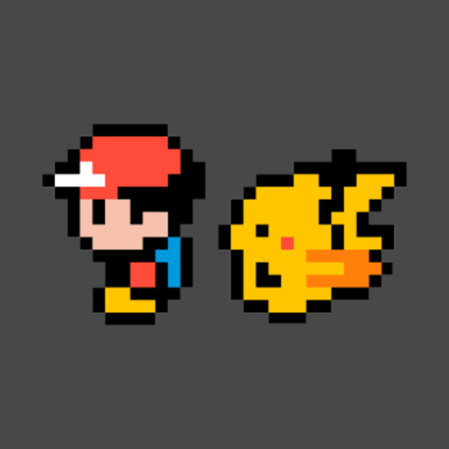 Pokemon Yellow Ash And Pikachu Pixel