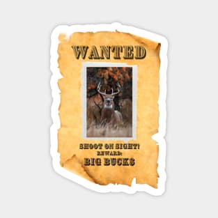 Big Bucks Wanted Poster Magnet