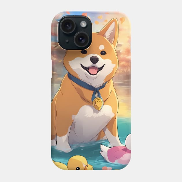 Shiba cute adventure Phone Case by animegirlnft