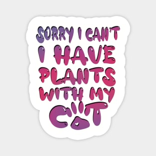 Cute Cat Plans - Funny Cat Lover Gift Idea Magnet