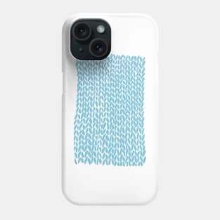 Hand Knit Sky Blue Phone Case