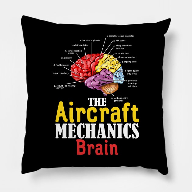 The Aircraft Mechanics Brain Pillow by Rosiengo
