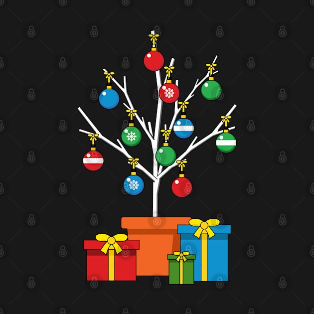 Minimal Christmas Tree with Presents by BirdAtWork
