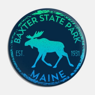 Baxter State Park Maine ME Moose Lovers Hiking Souvenirs Pin